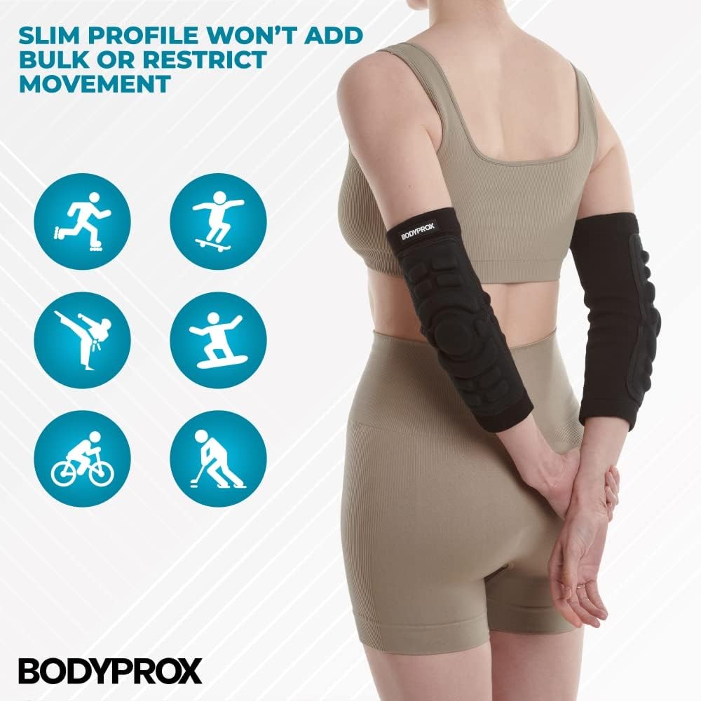 Bodyprox Elbow Guard Sleeves - Protective Pads for Enhanced Comfort and Support | 1 Pair