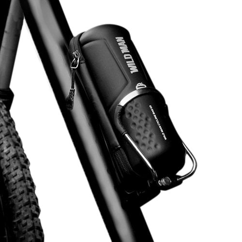 HUIOP Bike Tool Bag, Bike Storage Bag Repair Tool Bag with Zipper Waterproof PU Front Frame Pouch Bicycle Tool Kit Bag for Water Bottle Holder