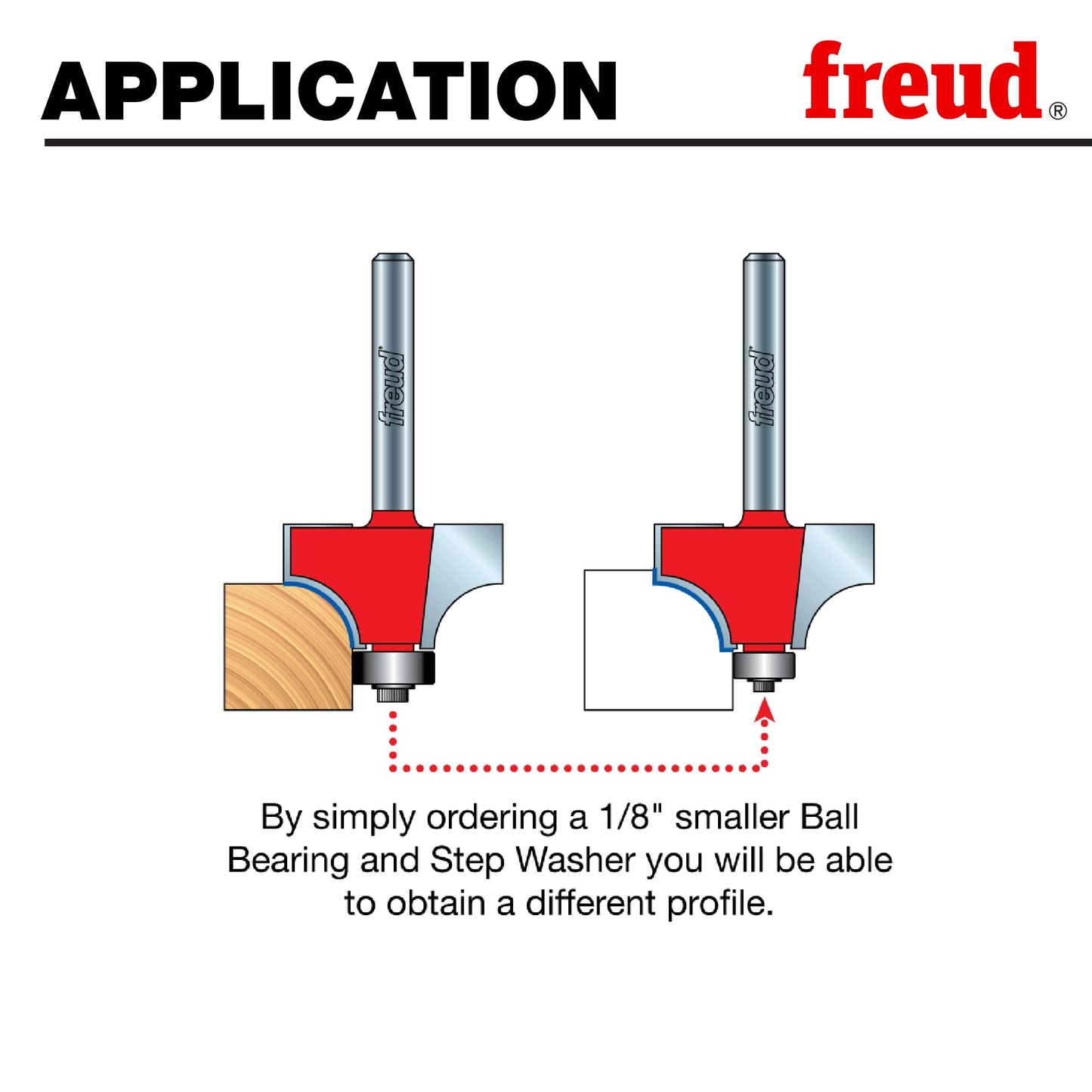 Freud 34-130: 7/8" Radius Rounding Over Bit with 1/2" Shank
