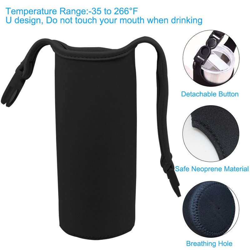 2 Pack 30oz Tumbler Carrier Holder,DanziX Neoprene Sleeve Replacement with Carrying Handle-Black