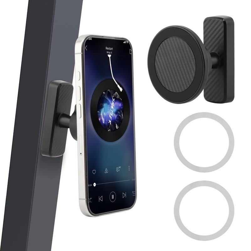 Magnetic Golf Cart Phone Holder, Aluminum Phone Mount with N52 Magnets Golf Cart Accessories, Compatible with MagSafe iPhone 16 15 14 13 12 Series Mini, Magnets for Any Iron Metal Surface