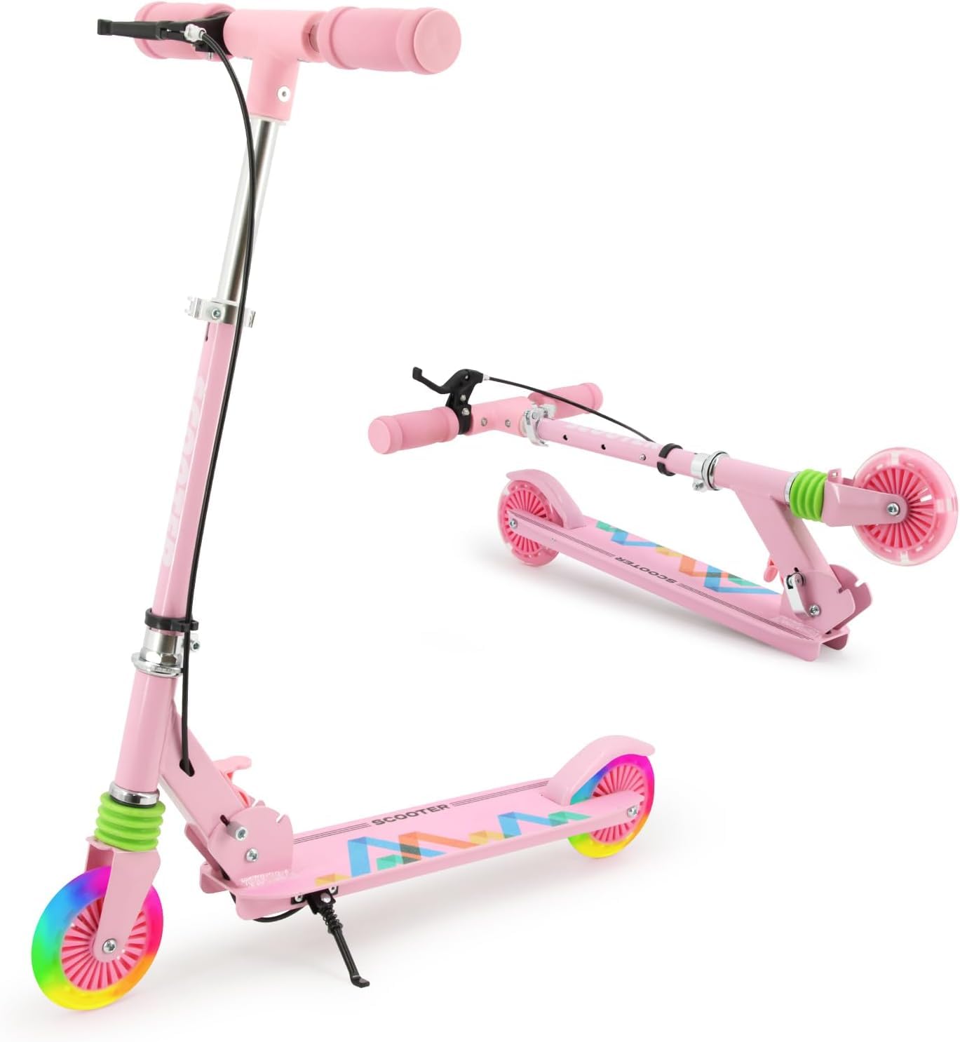 Scooter for Adults and Teens, Kick Scooters for Kids 8 Years and Up- Lightweight, Easy-Folding, Height-Adjustable, Aluminum Frame, Wear-Resistant Wheels, Outdoors for Boys and Girls