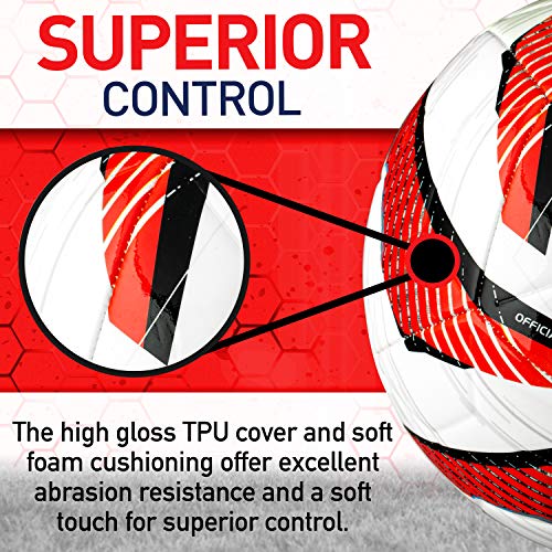 MLS Tornado Soccer Ball - Size 3 - Soft TPU Cover with Air Pump Included