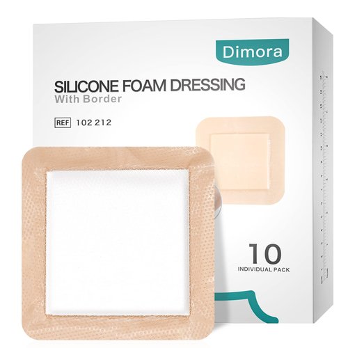 Dimora Silicone Foam Dressing 6"x 6"(10PCS)