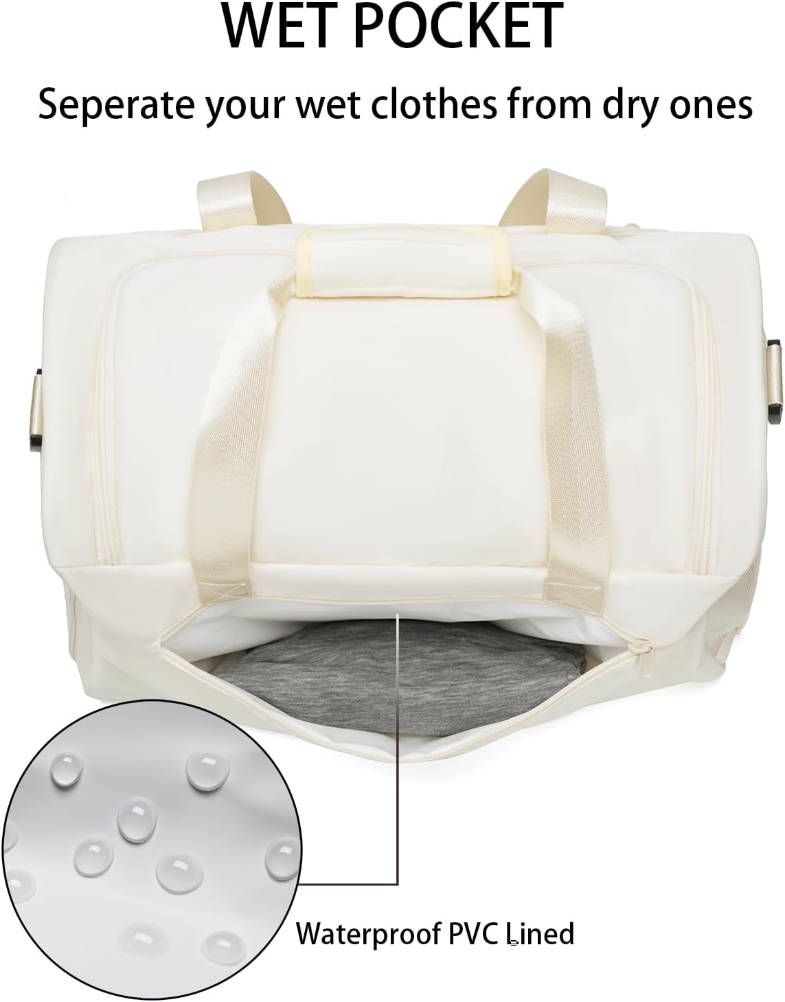 Skiennix Gym Bag - Water Resistant Sports Duffle with Wet Pocket & Shoe Compartment | Unisex Design