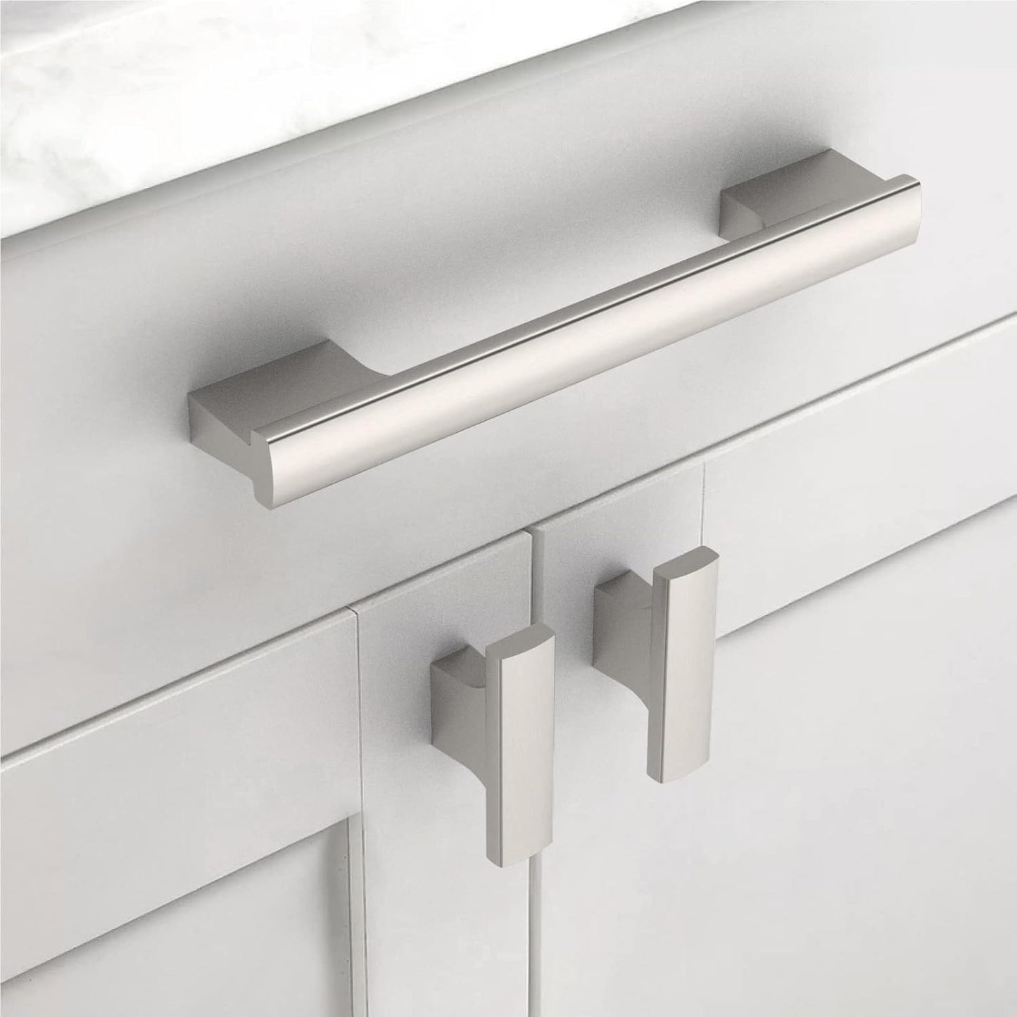 30 Pack Matte Black Kitchen Cabinet Knobs - Stylish Zinc Drawer Hardware for Dresser
