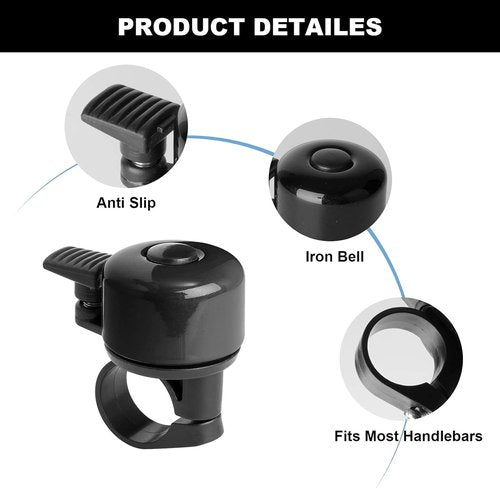 Classic Mini Bike Bell - Loud Melodious Sound | 2 Pack for Kids & Adults, Perfect for Road & Mountain Bikes
