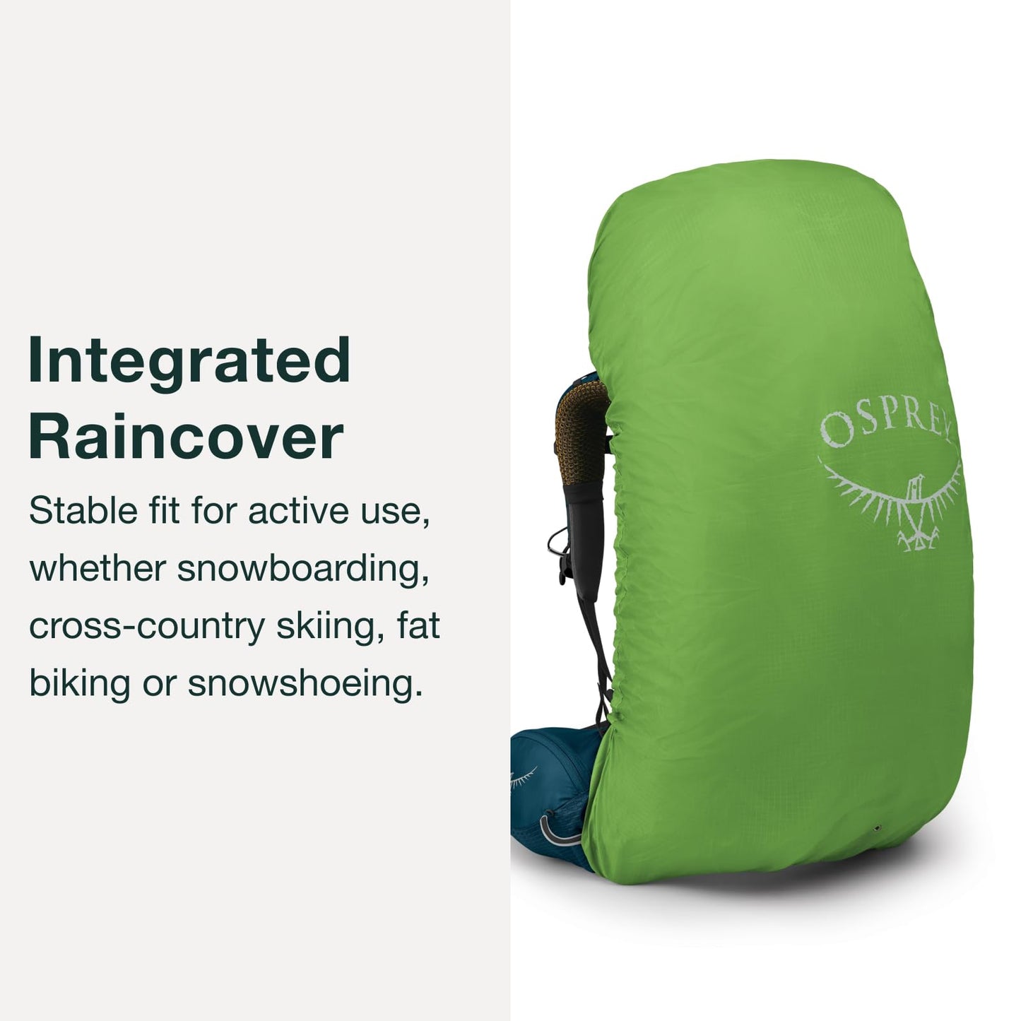 Osprey Atmos AG 50L Men's Backpacking Backpack, Mythical Green, S/M