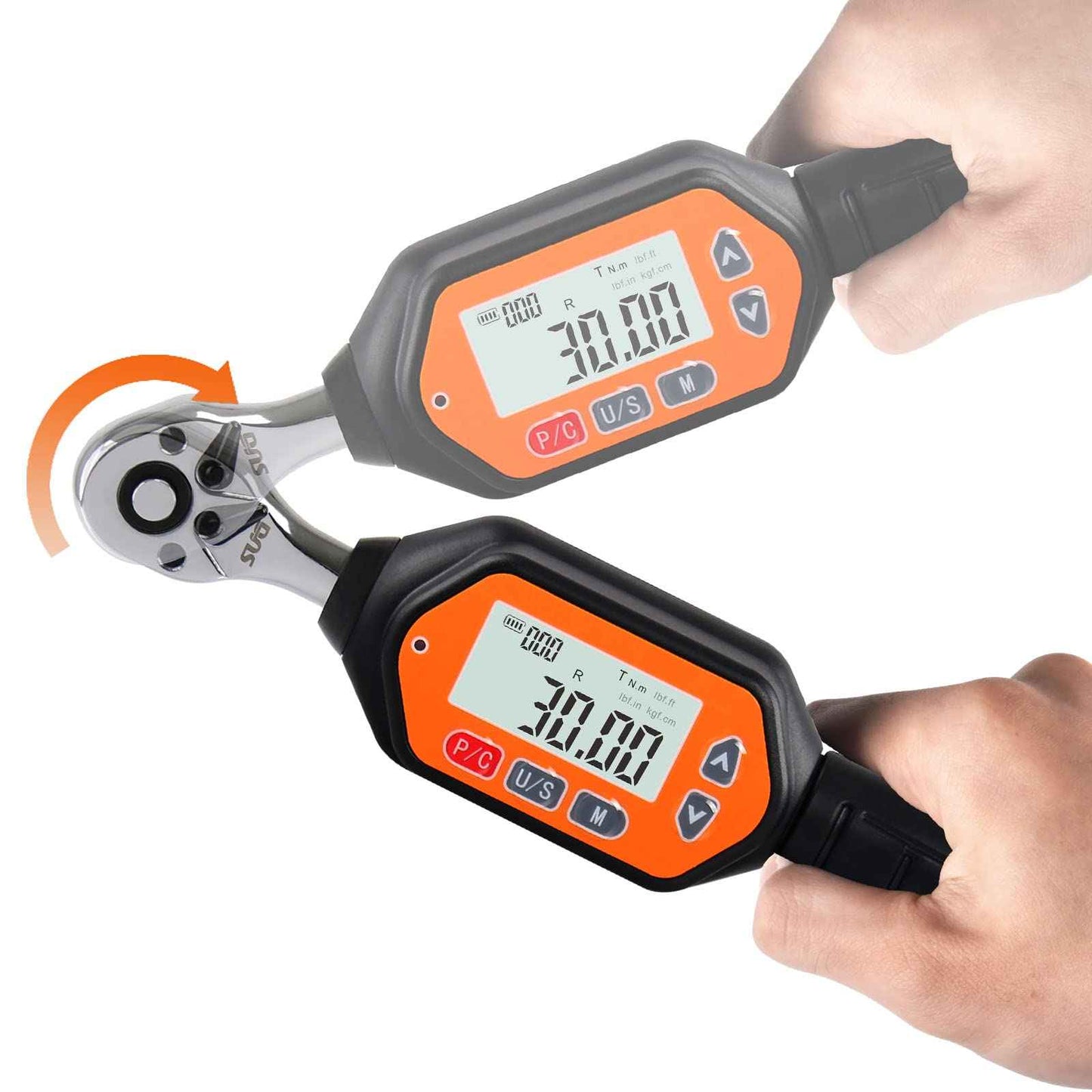 SUGPV Mini Digital Torque Wrench - 1/4-inch Drive with Buzzer & LED, 0.9-30 Nm, High-Precision Electronic Tool for Bike & Car Repairs, Calibrated for Reliability