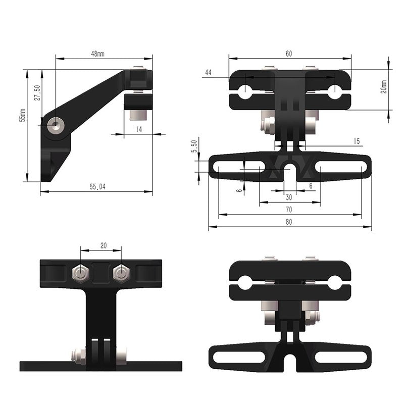 Alomejor Electric Tail Light Bracket Electric Rear Light Mount Electric Saddle Tail Light Mount