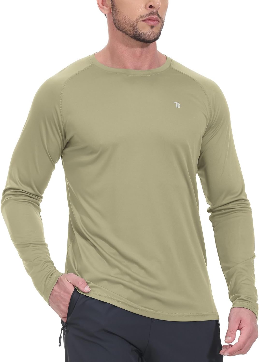 TBMPOY Men's Long Sleeve Sun Protection Hiking Shirt - Lightweight UPF 50+ UV Protection for Fishing & Swimming