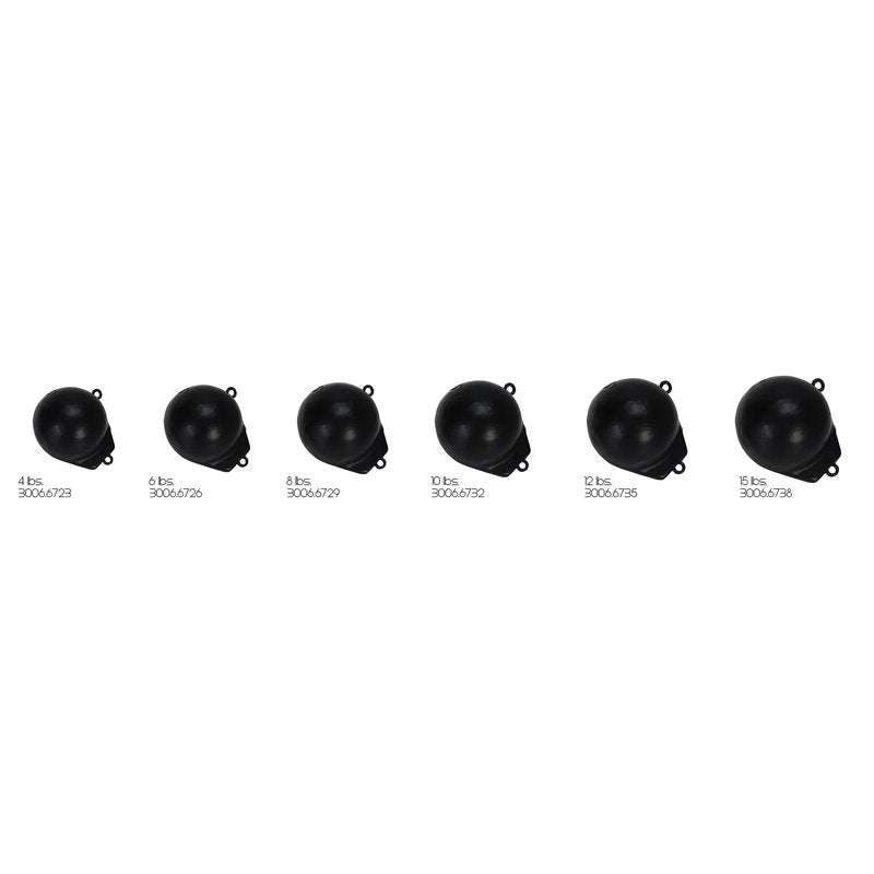 Extreme Max 3006.6723 Coated Ball-with-Fin Downrigger Weight - 4 lbs.