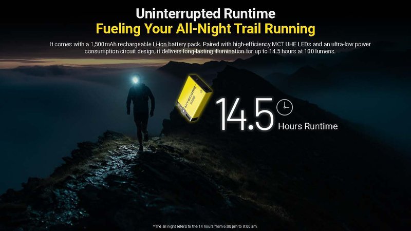 Nitecore UT27 MCT Pro 800 Lumen Running Headlamp USB-C Rechargeable Dual Power with 3 Color Temperatures Red Light Lightweight Trail Hiking Camping Sticker (Black)