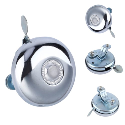 Bell , Retro Metal Ring Ring Cycling Handlebar Horn Bell Sound Alarm Fit The Outside Diameter of The Handlebar Tube of Your (Silve)
