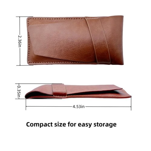 JKCWOTS Protective Case for KardiaMobile 6L Personal EKG/Kardia Mobile 6 EKG Device,stylish and lightweight PU case （Brown）