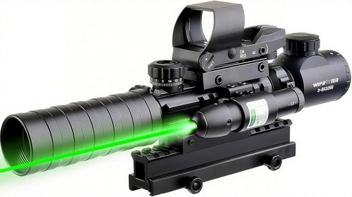 3-9x32EG Red/Green Dot Illuminated Rangefinder Scope - Versatile Red Green Dot Sight with Green Laser | Fits 20mm Rail