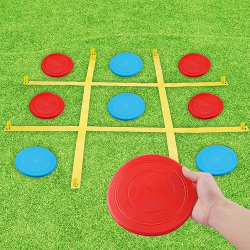 Giant Outdoor Tic Tac Toe Game Set - 4x4 ft Lawn Toss & Strategy Game