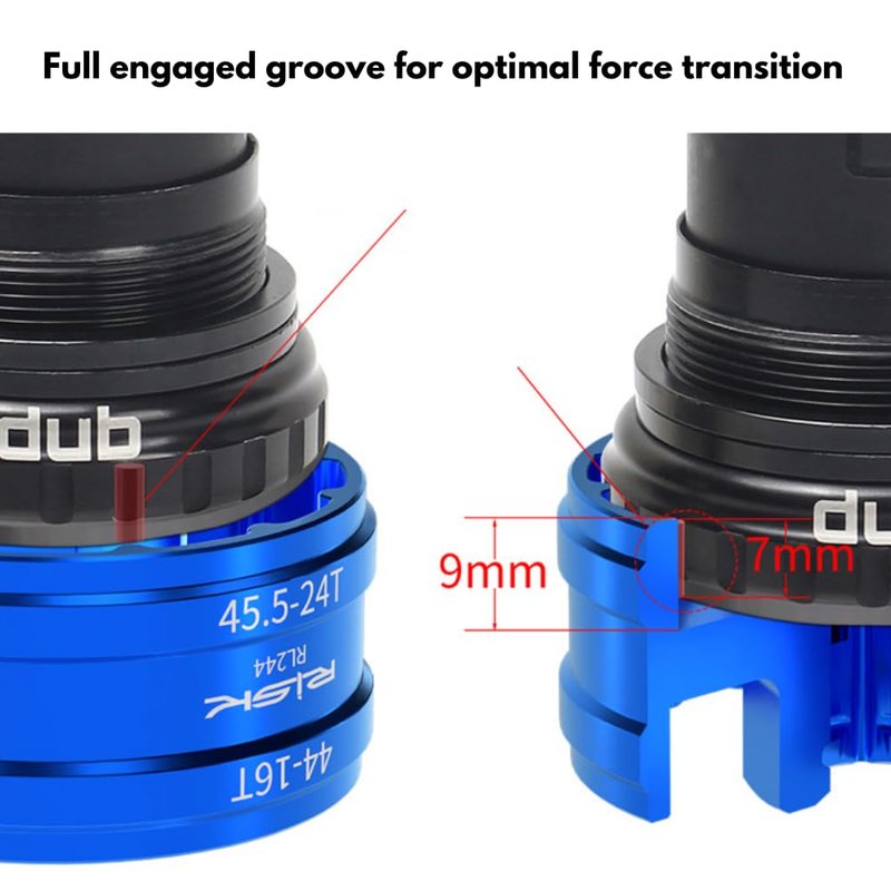 COONIUM 16 Notch 44mm and 12(24) Notch 46mm Bike Bottom Bracket Removal Tool with Retaining System, Compatible with Shimano BSA Hollowtech II, SRAM Dub GXP, Chris King, Campagnolo, etc