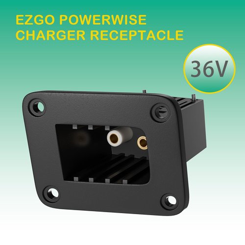 FIXHAWK EZGO 36v Charger Receptacle with Wiring Harness, Suitable for EZGO TXT/DCS/PDS/Medalist Electric Golf Carts. Replace OEM #73345-G01/73063-G01