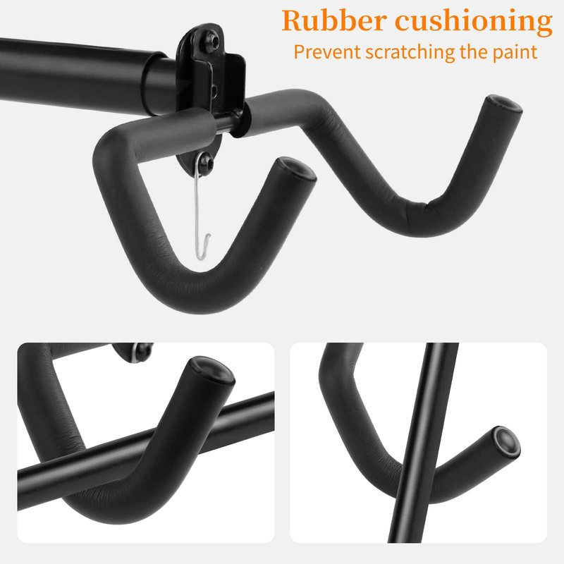 Cyfie Bike Wall Mount, Horizontal Garage Storage Bike Rack Hanger, Indoor Bicycle Holder Hook for Hanging Mountain Road Hybrid Bikes in Apartment Home