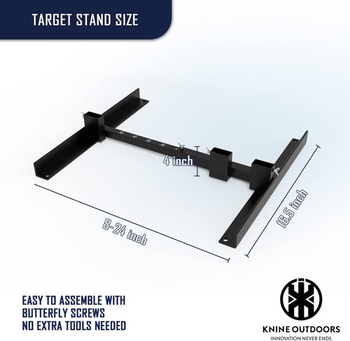 KNINE OUTDOORS Shooting Target Stand - Durable Adjustable Base for Paper Targets | H Shape, 2 Pack