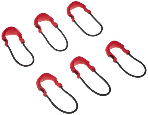 MAXPEDITION Positive Grip Zipper Pulls (Small, EMS Red) Pack of 6, Zipper Pull Replacement for Emergency Medical Backpacks, First Aid Kits, Tourniquet Pouches, PZSRED