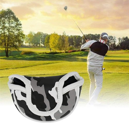 HISTAR Golf Small Mallet Putter Cover with Magnetic Closure for Scotty Cameron (Camouflage Gray)