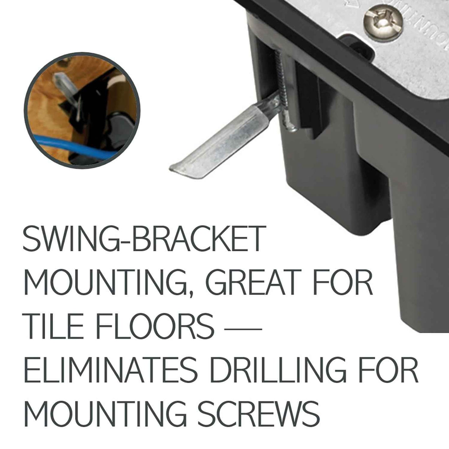 Legrand Pass & Seymour FB1TRDRB Floor Box Assembly for Wood Floors with 15 Amp Tamper Resistant Receptacle Outlet, 1 Gang, Brass (1 Count)