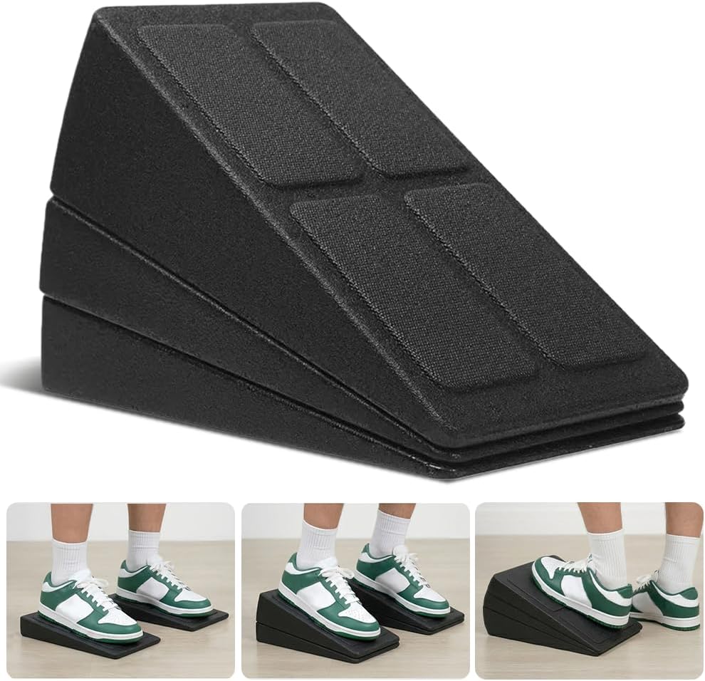 Squat Wedge Block Set - High-Density EPP Slant Board with 8.5° & 17° Angles | Anti-Slip Surface for Calf Stretching & Therapy