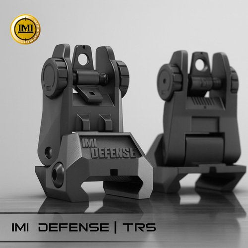 Flip Up Iron Sights – IMI Defense Backup Iron Sights, Picatinny Polymer Front & Rear Sights, Dual Aperture, Fiber-Reinforced, Black