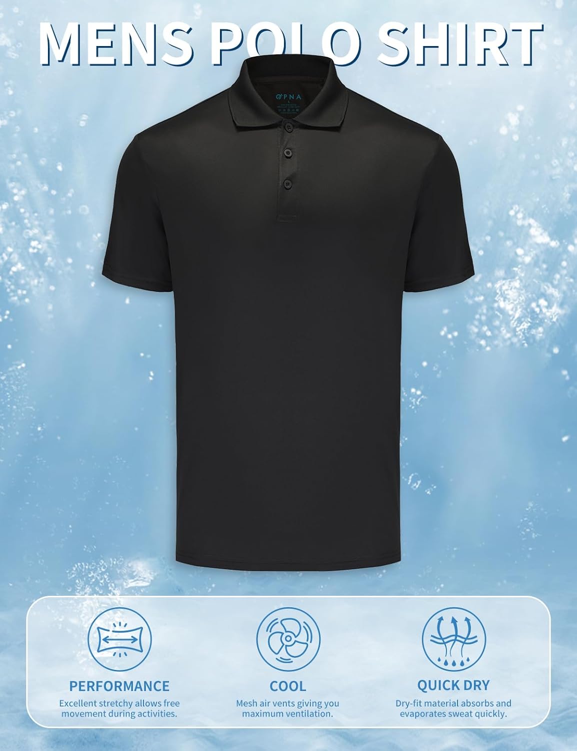 Skiennix Golf Shirts for Men - Dry Fit Short Sleeve Polos in Regular & Big/Tall Sizes