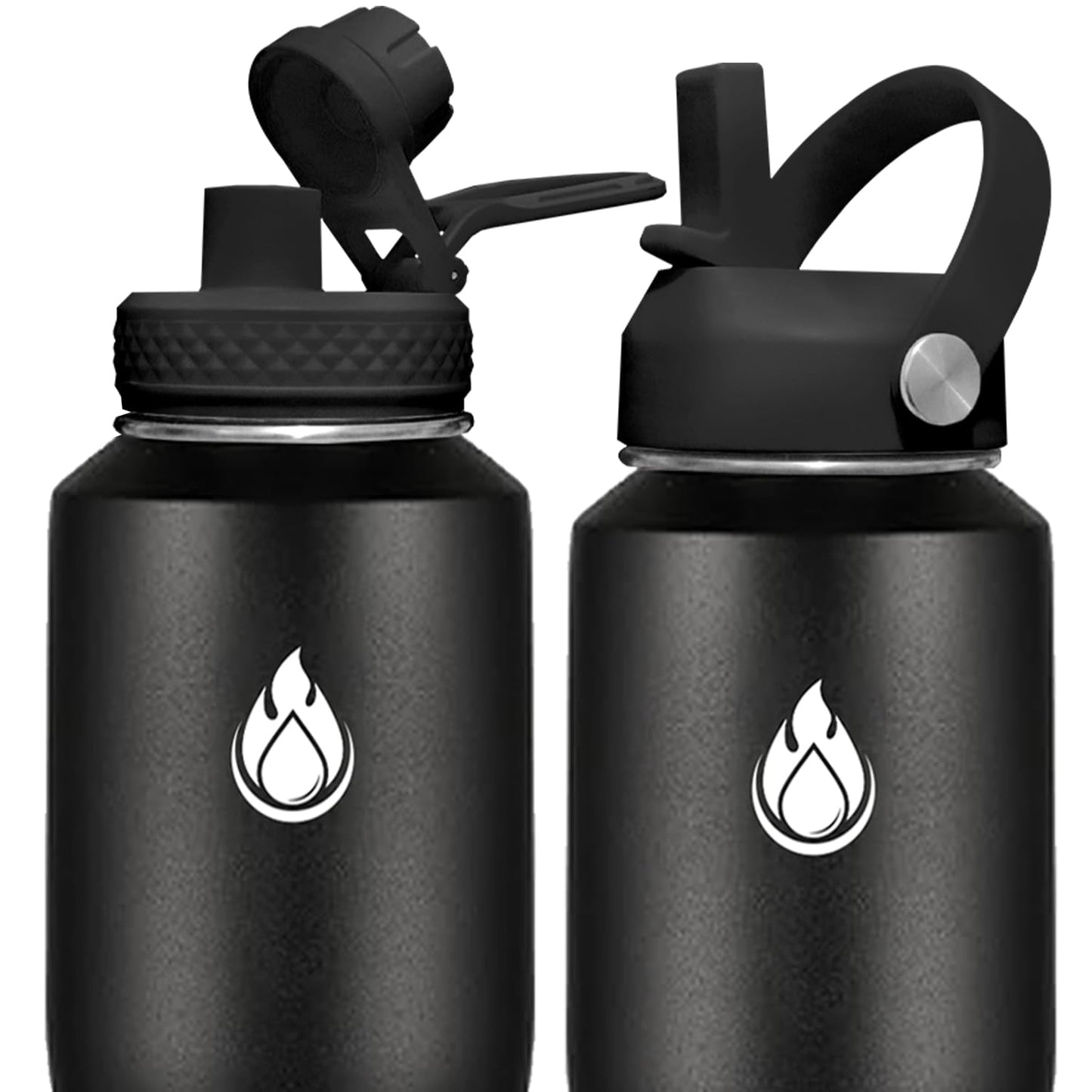 SENDESTAR Straw Lid for Hydroflask Wide Mouth Water Bottle with 12,16,18,20,24,32,40,64 oz, Auto Flip Straw Top Cap fit Most Wide Mouth Bottles, Sports Cap Water Bottle Accessories Top Replacement