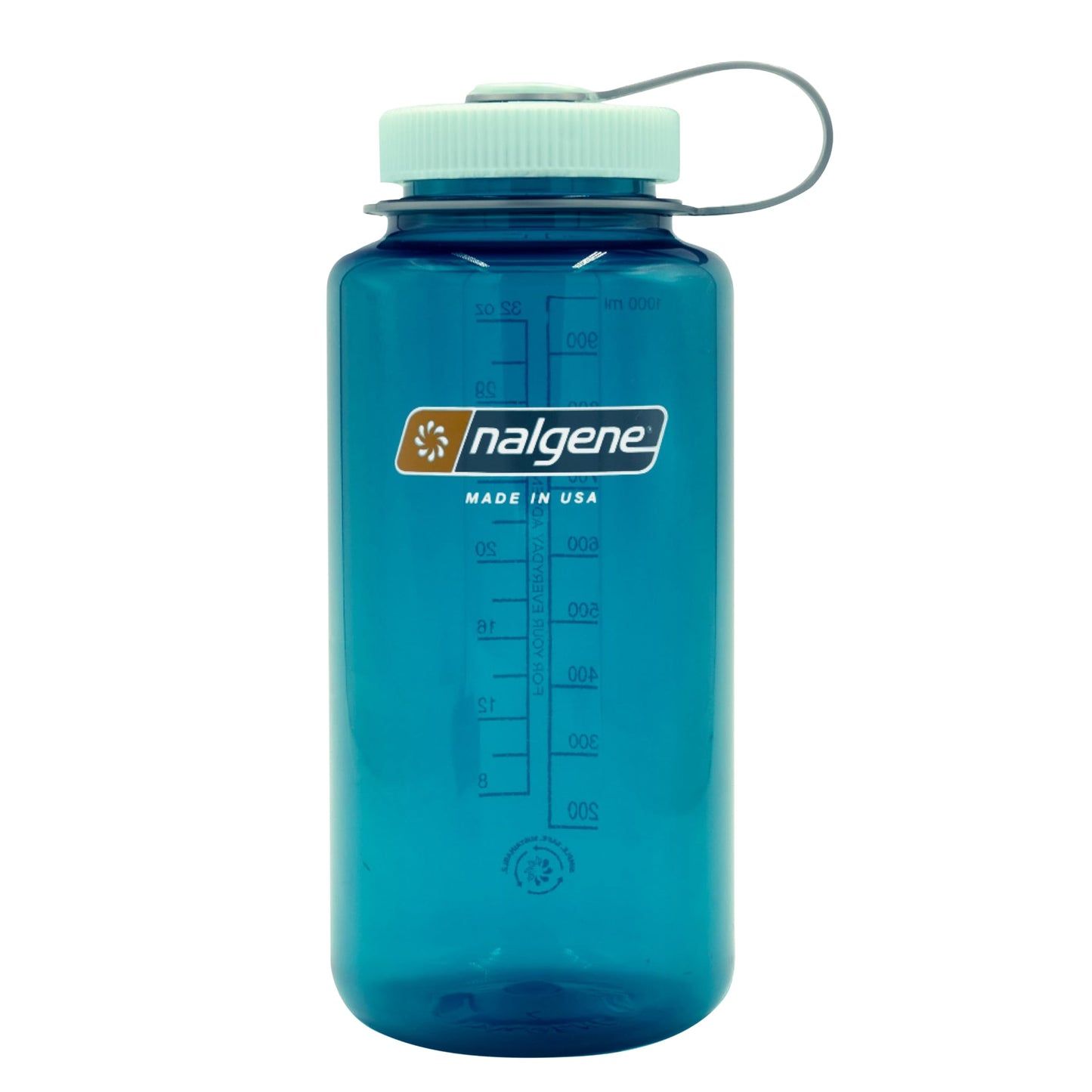 Nalgene Sustain Tritan BPA-Free Water Bottle Made with Material Derived from 50% Plastic Waste (using ISCC certified mass balance), 32 OZ, Wide Mouth, Trout Green (Pack of 6)