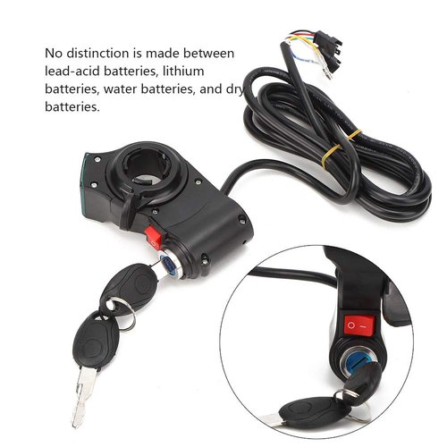 Keenso Handlebar Switch, Red Screen Thumb Lock and Switch Electric Scooters Throttle Grip Accessories Black Electric Modification Accessories