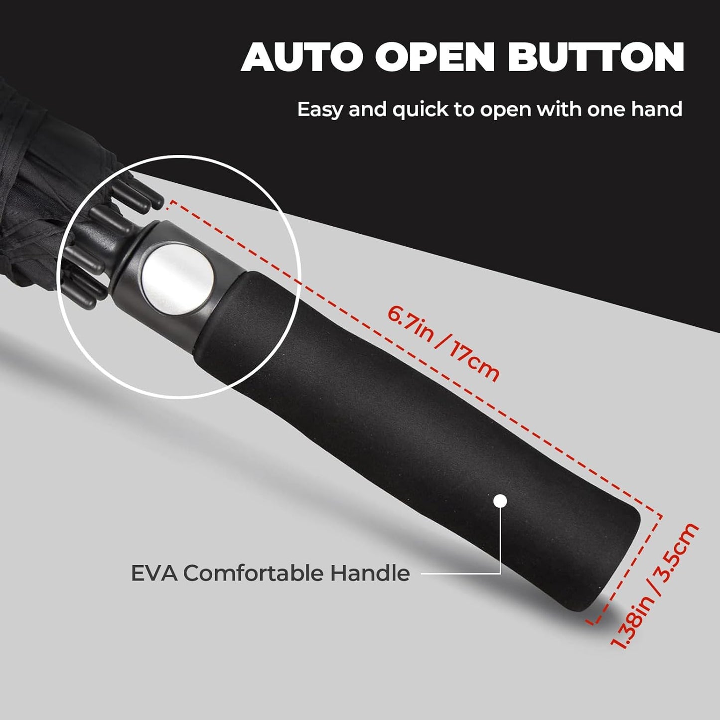 ZDSSM Automatic Open Golf Umbrella - Extra Large 54/62/68/72 Inch Windproof & Waterproof Double Canopy