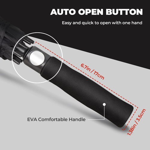 ZDSSM Automatic Open Golf Umbrella, 54/62/68/72 inch Extra Large Oversize Double Canopy Vented Stick Umbrellas, Windproof Waterproof Umbrella for Men And Women