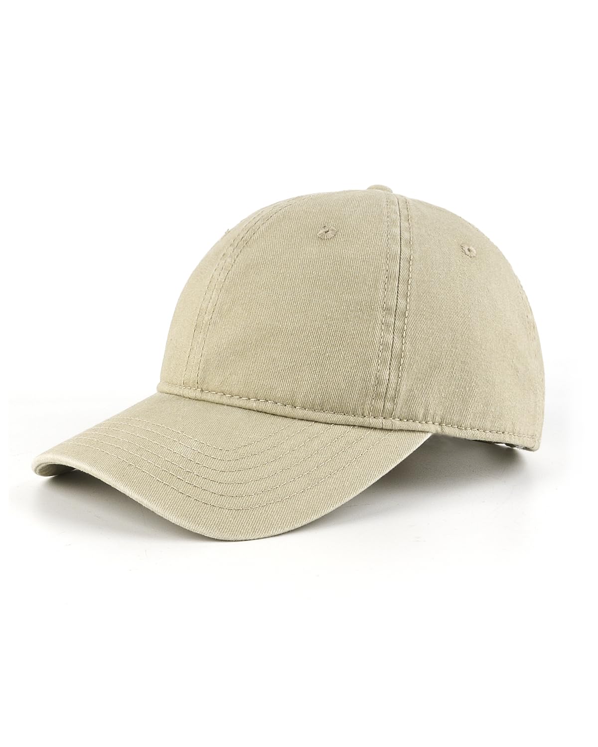 Zylioo Oversize Baseball Cap,XXL Big Head Hats for Men,Large Head Hats,Giant Dad Hat Adjustable 23.6"-25.5" Beige