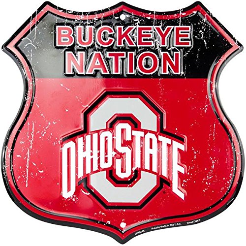 Ohio State University Buckeyes Metal Wall Sign - 6x12 Inches