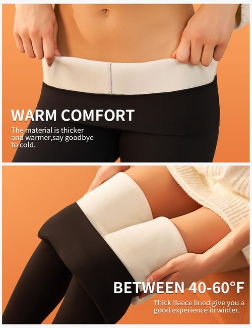 Bluemaple Fleece Lined Leggings for Women High Waisted Tummy Control Thermal Warm Winter for Women Workout Yoga Pants