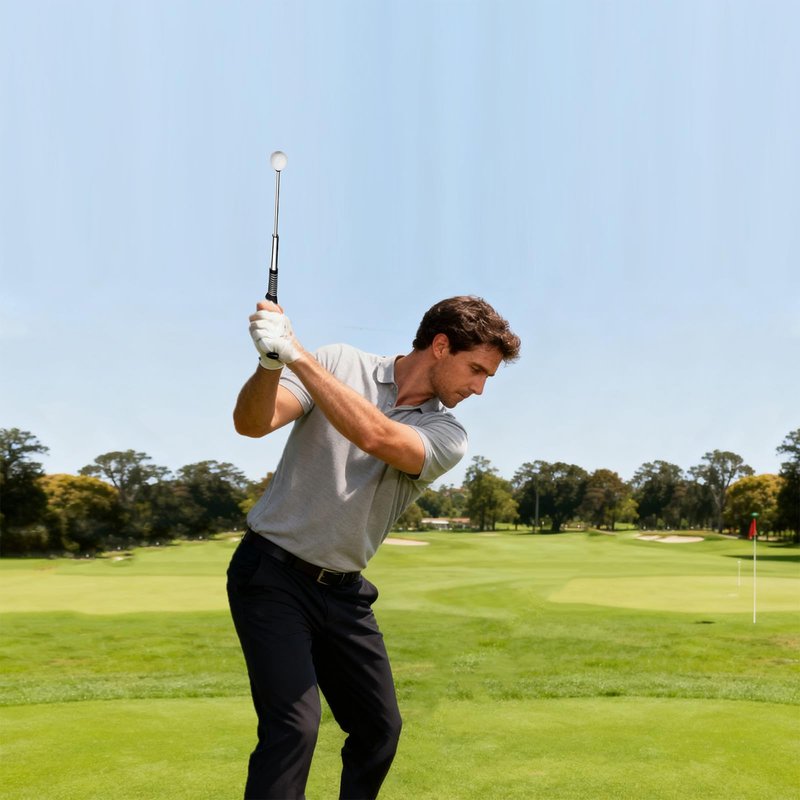 XSMSGO Retractable Golf Swing Training Aid – Golf Swing Trainer with Ergonomic Grip & Audible Feedback | Golf Swing Corrector for Tempo, Balance & Accuracy | Indoor & Outdoor Golf Practice Tool
