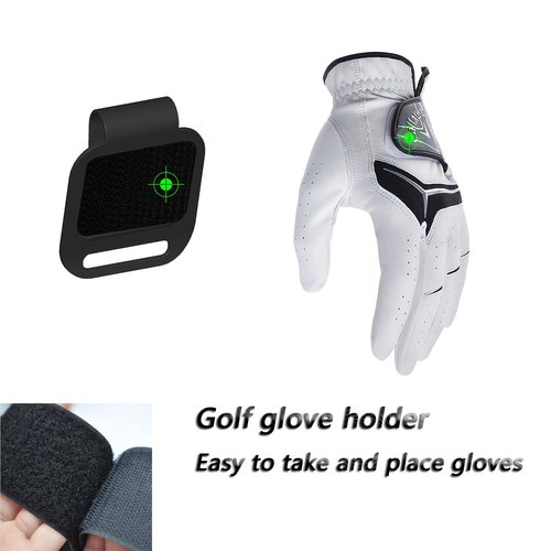 ACCTOLF Golf Glove Holder with Adhesive, Sticky Golf Glove Grabber Holder for Golf Bag, Hook and Loop Money Clip, Golf Accessory for Men and Women