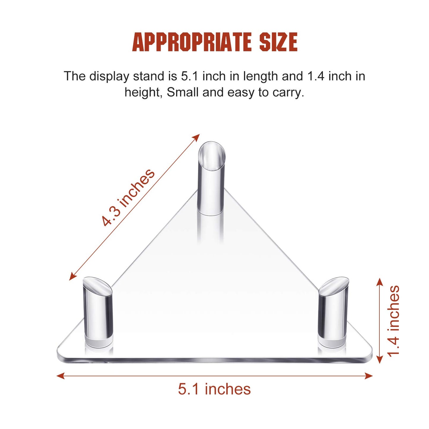 Jetec 2 Pcs Acrylic Ball Stand Display Holder Sports Ball Storage Rack for Football Basketball Volleyball and Soccer (Transparent)