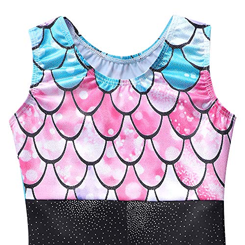 Girls' Sparkle Butterfly Leotard with Shorts - 7-8 Years Mermaid Pink