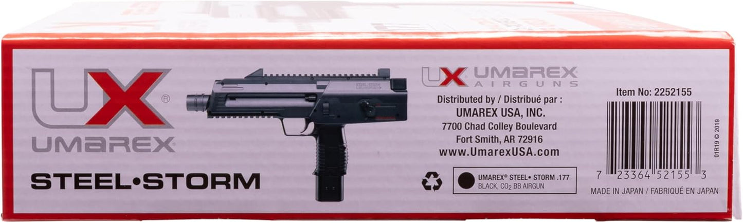 Umarex Steel-Storm .177 Caliber BB Gun Air Pistol - Sleek Black Design for Precision Shooting