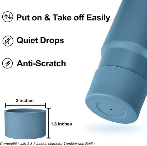 HYZ Silicone Spill Proof Stopper Set - 8 Piece Accessories for Stanley H2.0 Tumblers | Indigo Color