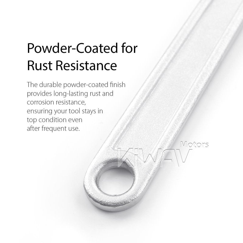 KiWAV Adjustable Steering Stem Wrench 22-75MM – Universal 2-in-1 Spanner with 3/8 Torque Wrench Drive Cutout – Durable Alloy Steel, Rust-Resistant Motorcycle Tool