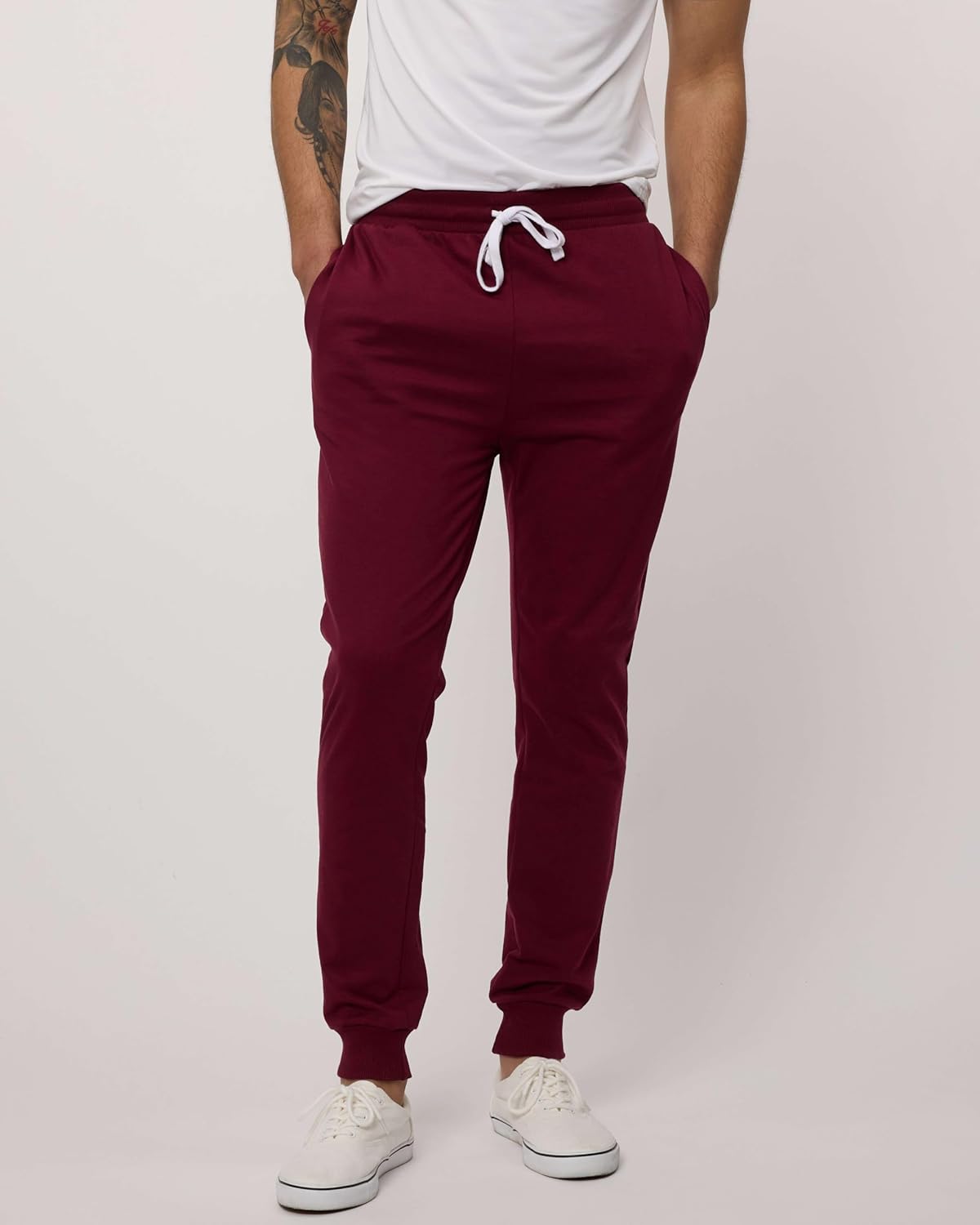 Real Essentials Men's French Terry Fleece Jogger Sweatpants - 3 Pack with Pockets | Big & Tall Sizes Available