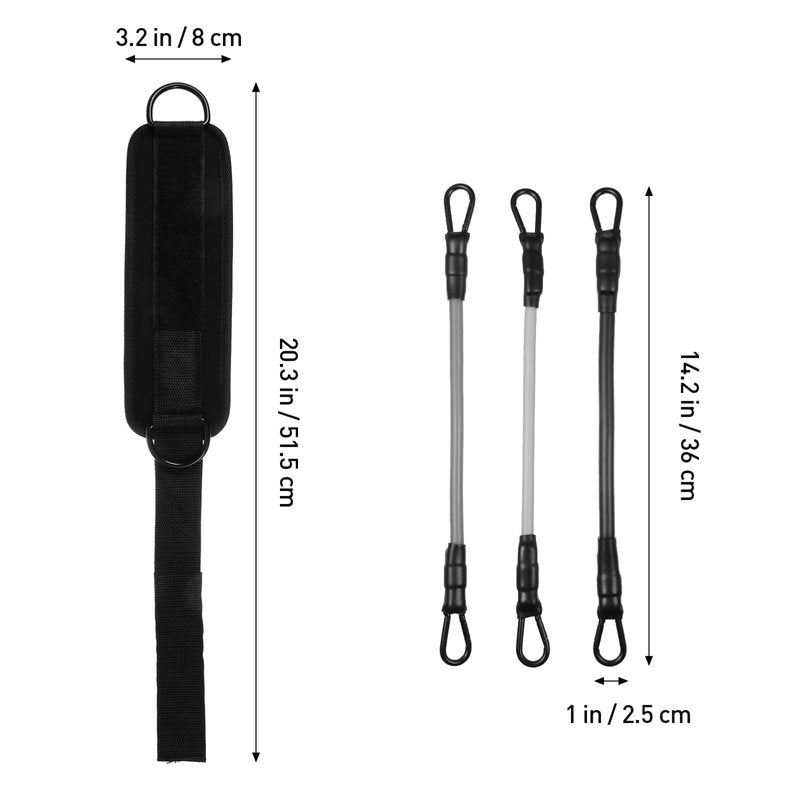 Kisangel Ankle Resistance Bands with Cuffs for Leg Workout Adjustable Ankle Straps for Hip Training and Stability Leg Exercise Bands Resistance for Home Gym Fitness