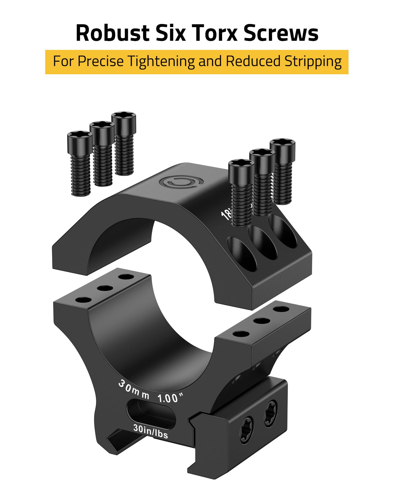 CVLIFE 30mm Scope Rings - Precision Medium Profile Scope Mount with Level Bubble for Picatinny Rails - 2 Pieces