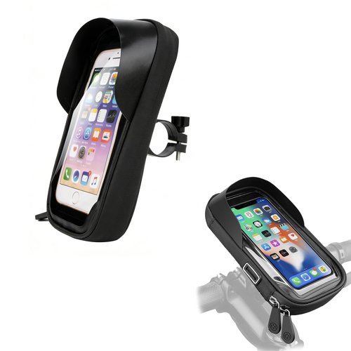 PSLER Bike Frame Bag Waterproof - Bike Top Tube Bag, Mountain Biking Accessories & Bicycle Pouch, Bicycle Top Tube Bag Accessories for Phones 4.5" to 6.4", Fits 22.2-30mm Tubes, Small